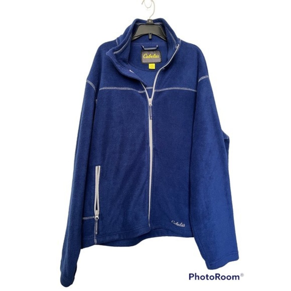 Cabela’s Fleece jacket full zip‎ blue size L men’s